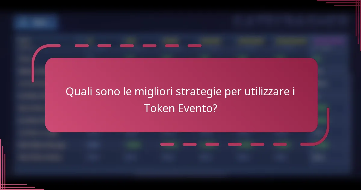 Quali sono le migliori strategie per utilizzare i Token Evento?